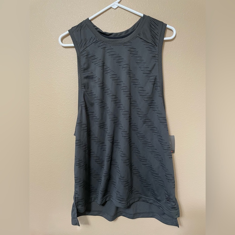 New Energy Zone Mens Athletic Fit Tank Top Gray Size Large - Picture 2 of 7